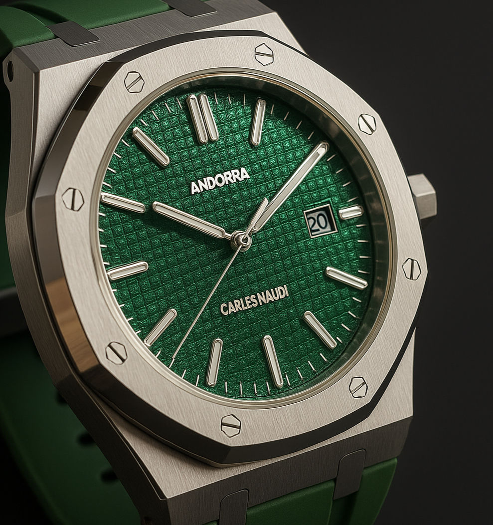 Reloj octogonal automático de acero