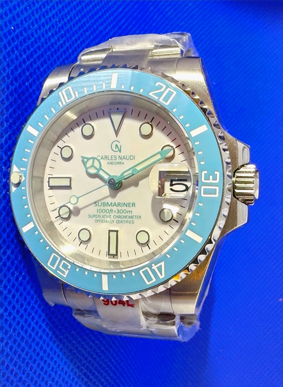 Reloj Submarinista turquesa de acero