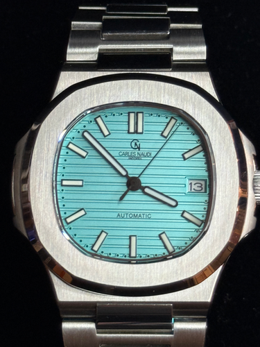 Custom Nautilus homage watch Carles Naudi Watches