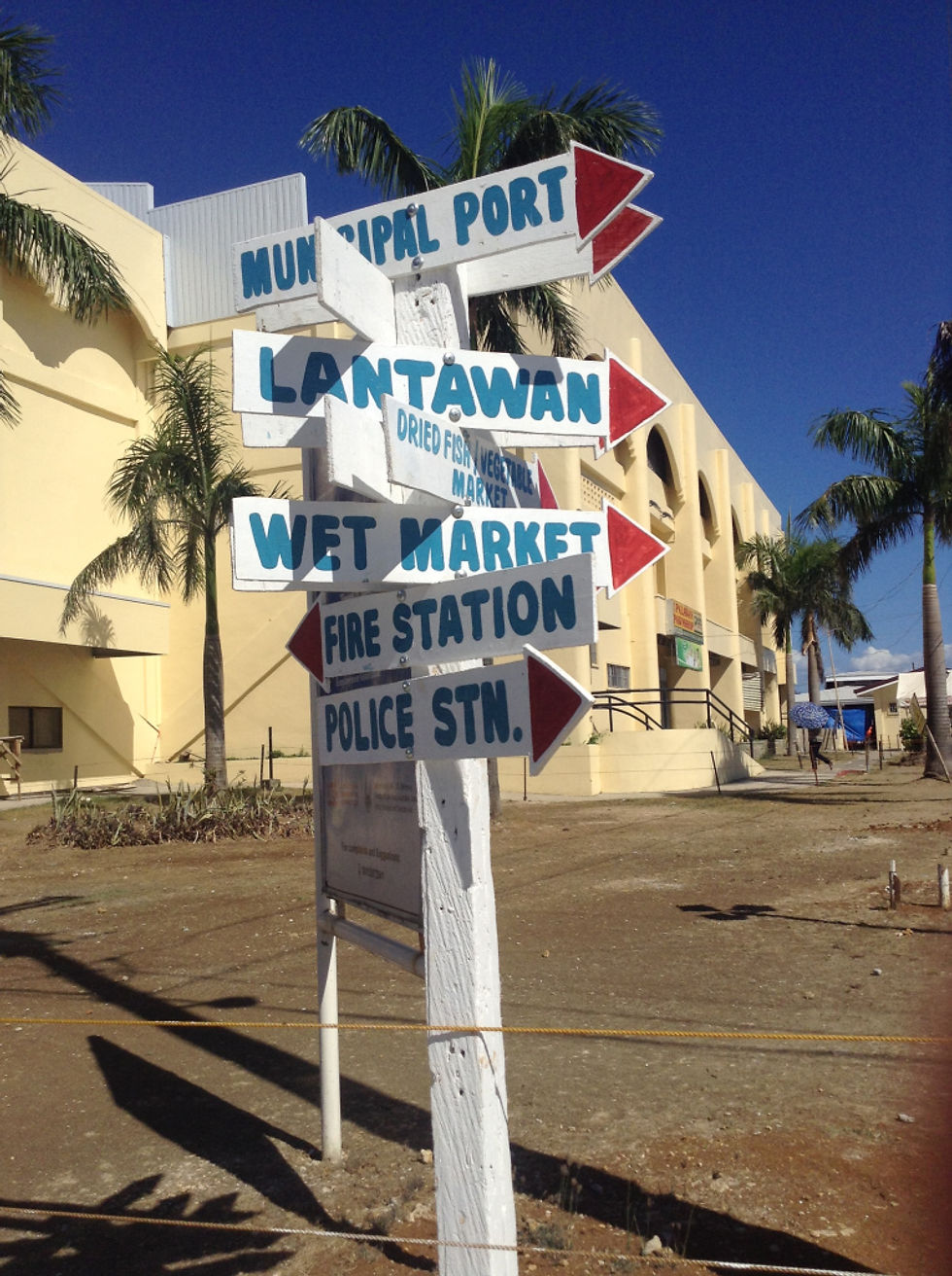 The sign post at the town center