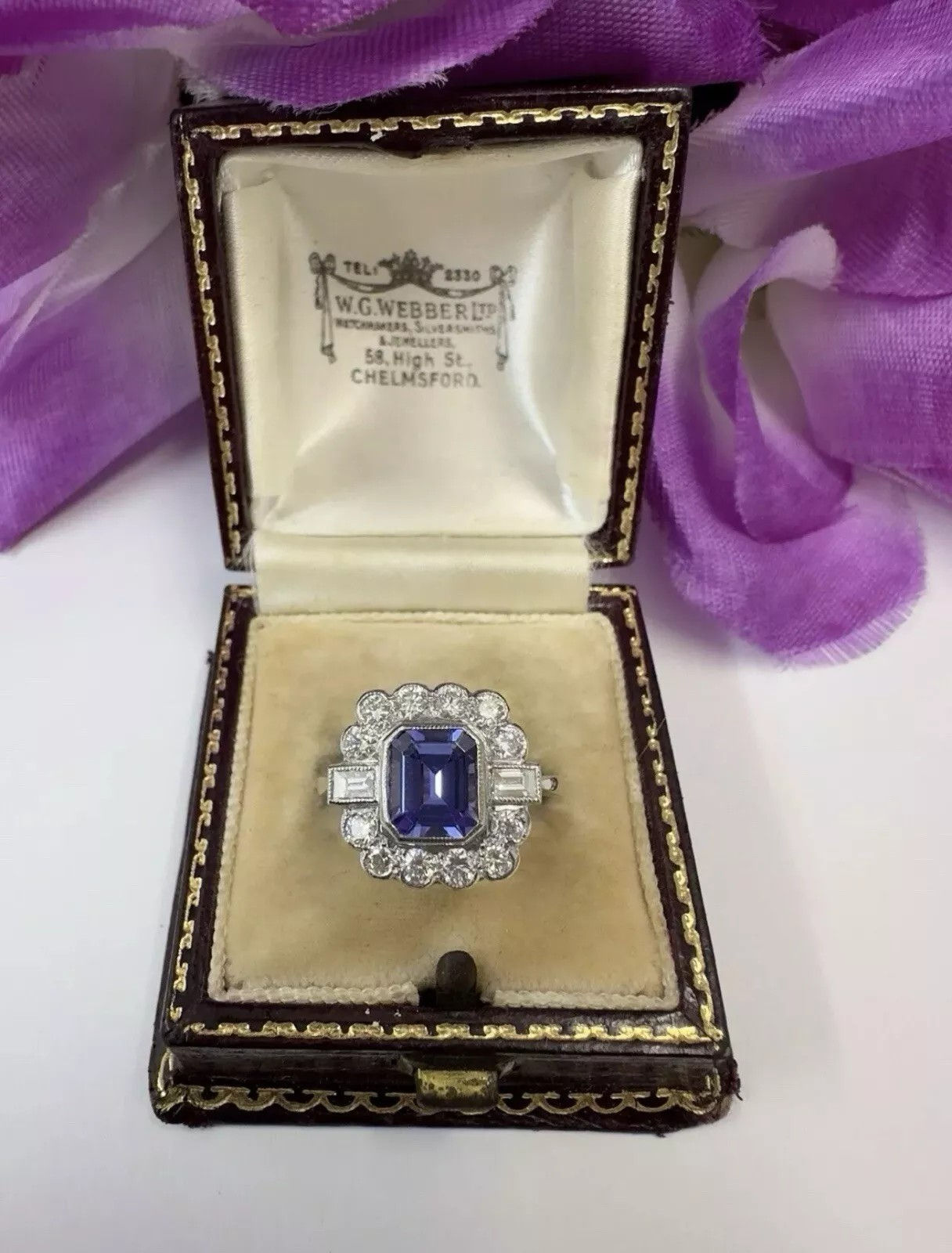Spectacular Tanzanite & Diamond 1.20ct+0.80ct Platinum