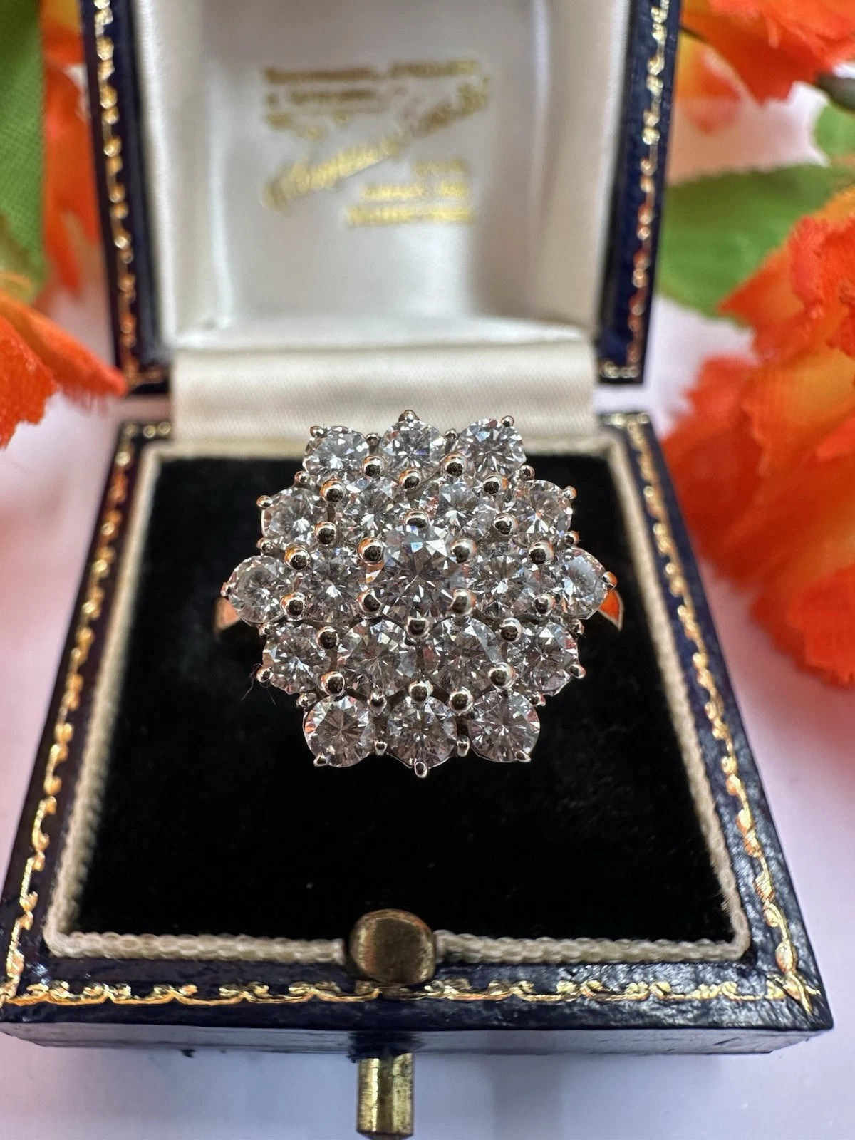 Gorgeous 2.30ct 1ct Diamond Cluster Ring