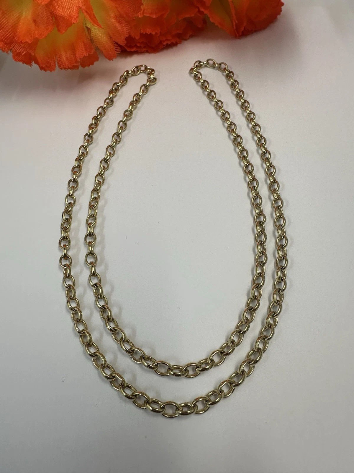9ct oval belcher chain. Yellow Gold. 29”