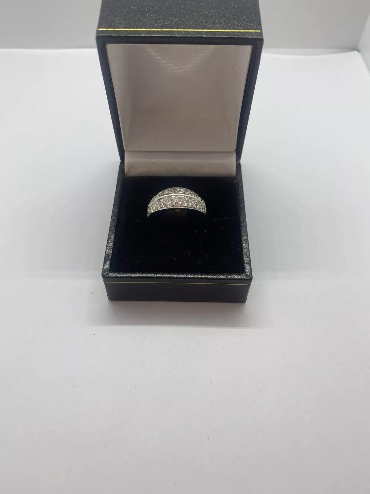 Unusual Double Row Diamond Band Ring