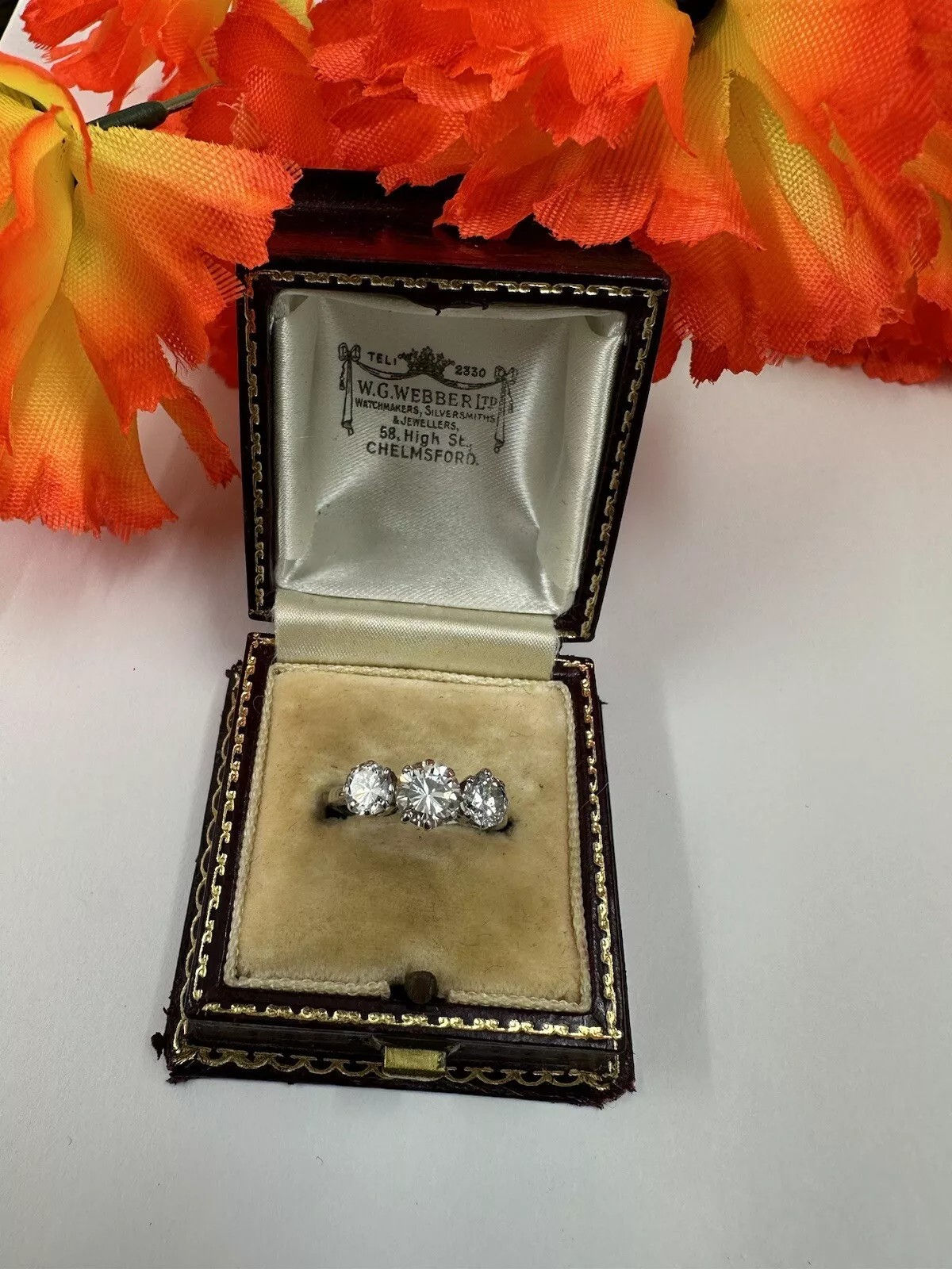 Stunning 1.60ct 3 Stone Diamond & 18ct White Gold Ring