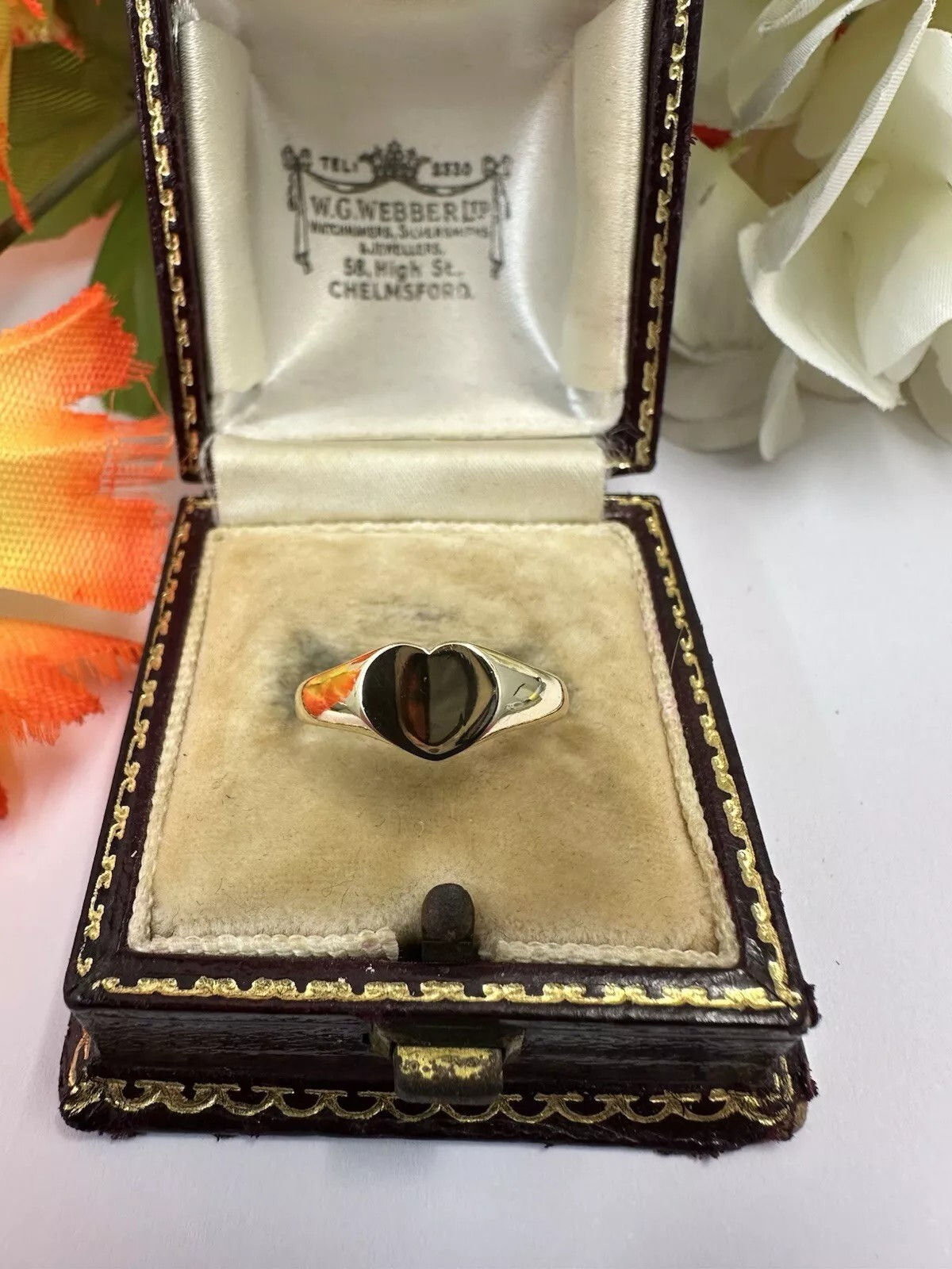 Classic 9ct Gold Heart Ring Size J