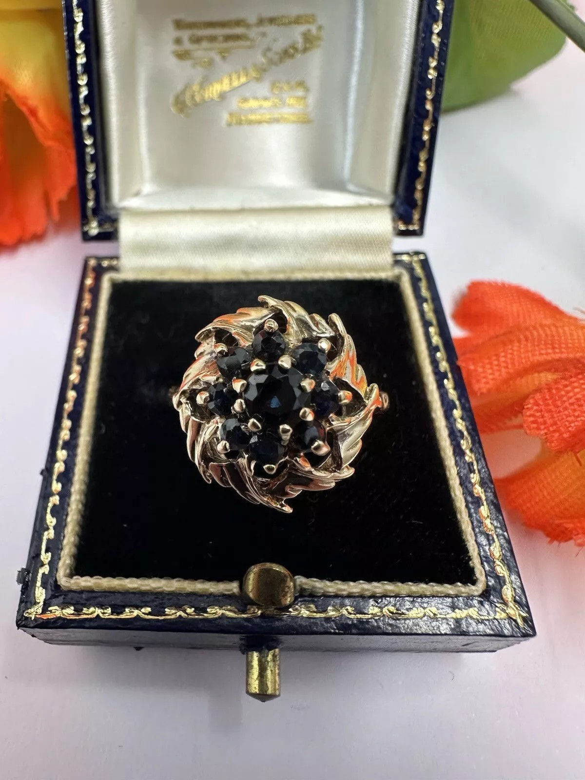 9ct Gold Sapphire Unusal Sapphire Ring