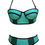 Thumbnail: Blue Mesh Detail Push up Bikini