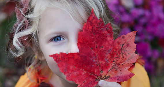 Child With Autumn Leaf
