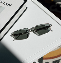 Unique Design Milano lightweight titanium gunmetal sunglasses with grey tint