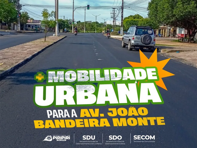 Piripiri avança em mobilidade urbana com recapeamento da Avenida João Bandeira Monte