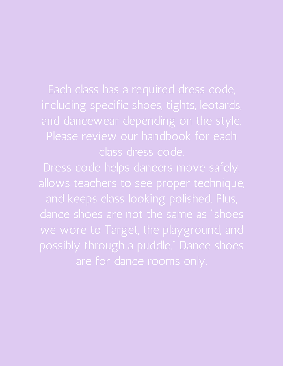 What should my dancer wear to class?
