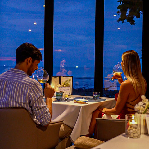 Romantic dinner for two at L’Arôme by the Sea, featuring oceanfront French fine dining in Phuket