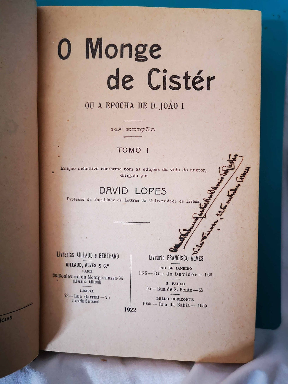 O Monge de Cister, de Alexandre Herculano, vol. I