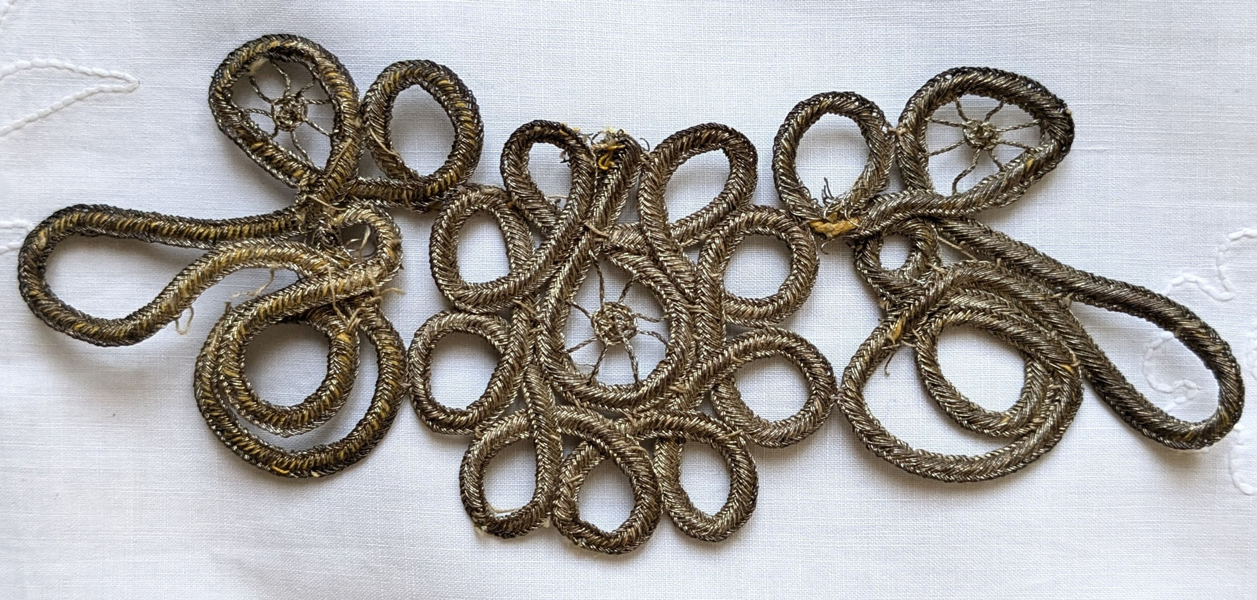 Early 100's French Gold Metallic Applique