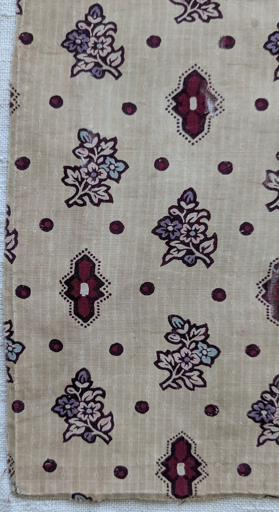 Thumbnail: A 19th Century French Cotton Block Print Florals & Medallions