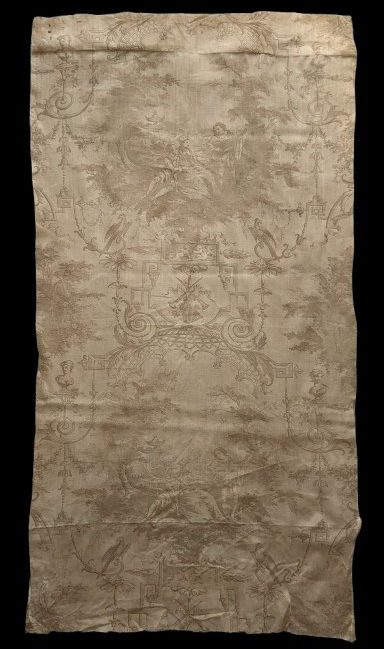 Aged 19th Century French Toile du Jouy "Grisaille" Style