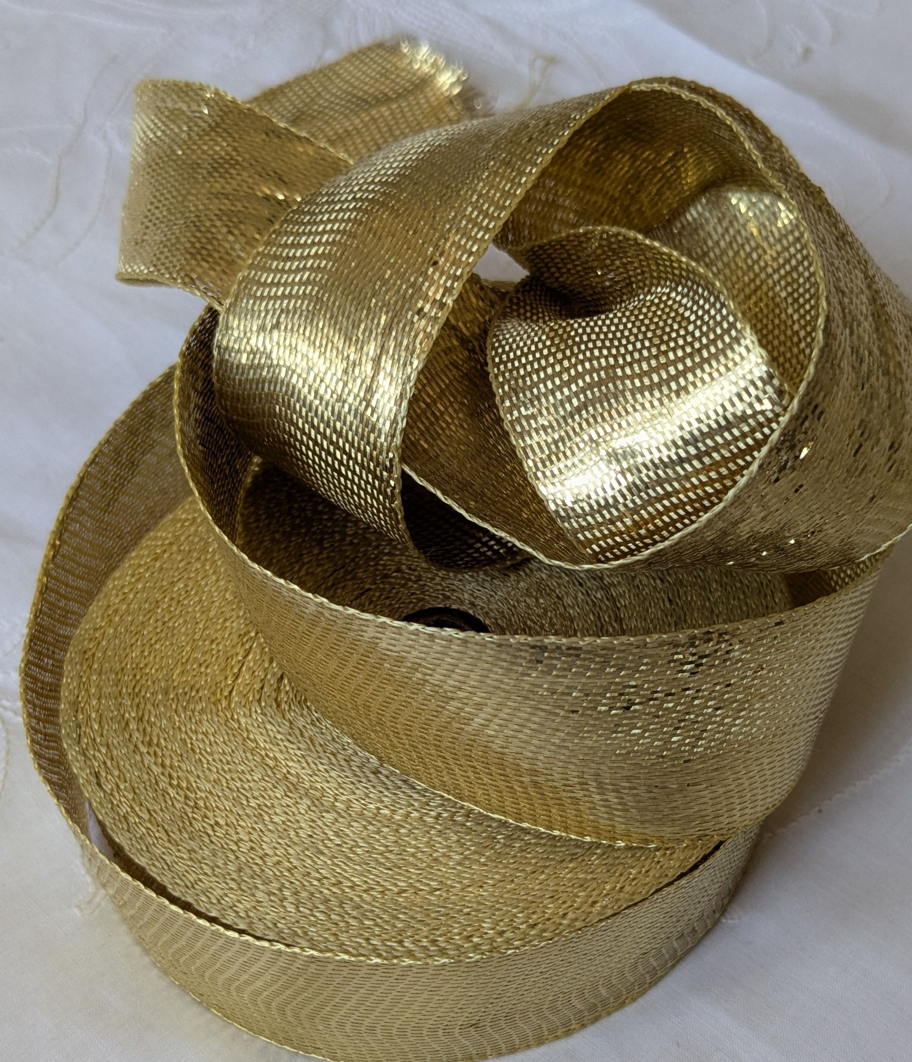 Vintage Gold Metallic Lame Ribbon French