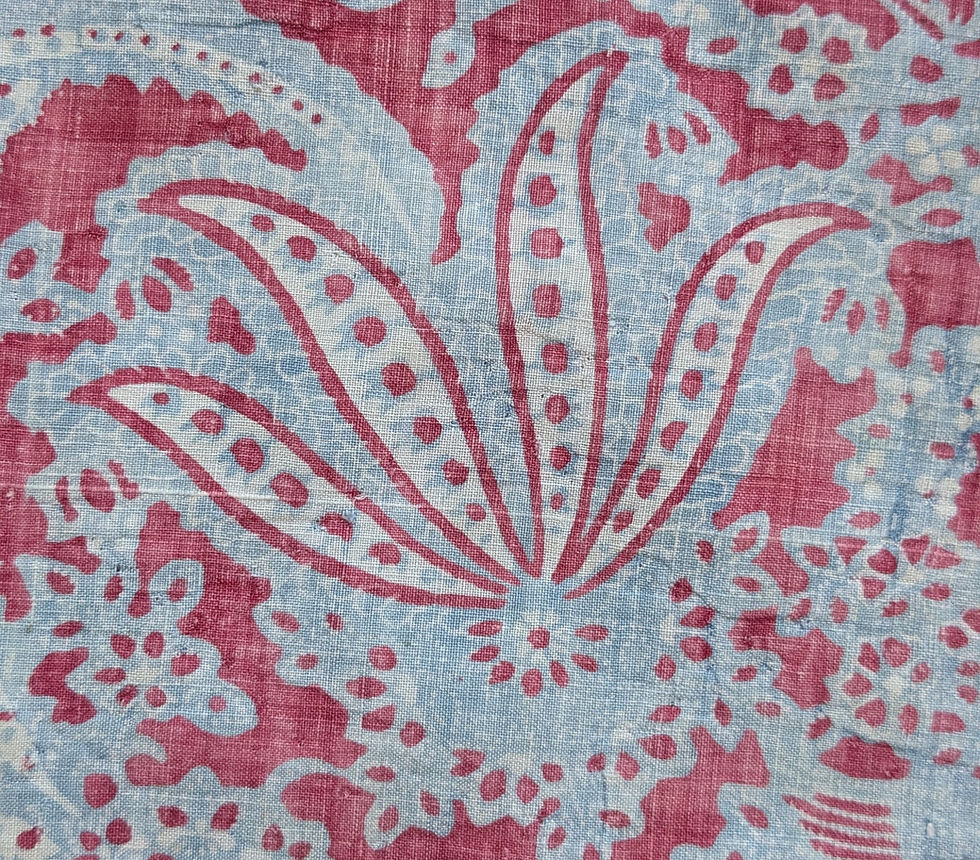Thumbnail: Early to Mid 1800's French Block Print Fabric