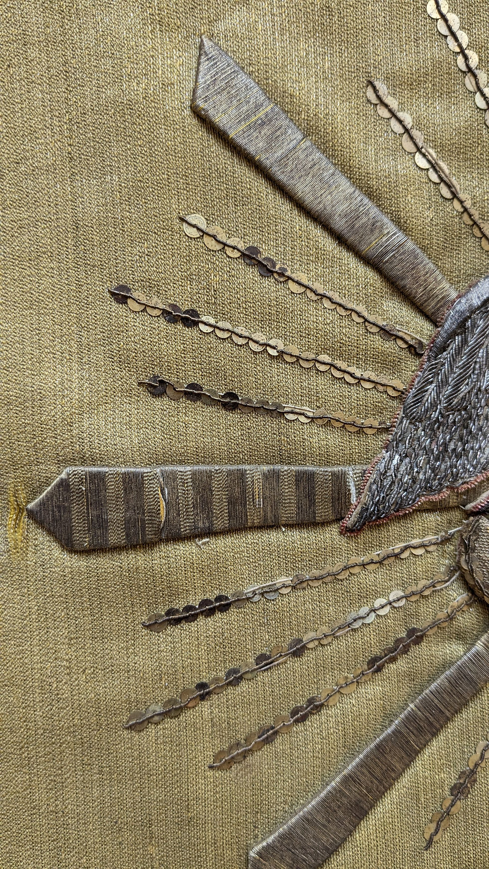 Thumbnail: Antique Gold & Silver Work Embroidery Pelican