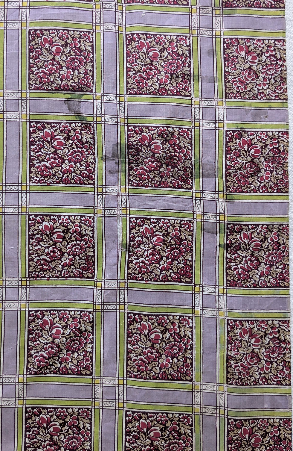 Thumbnail: A 19th Century French Block Print Cotton Fabric