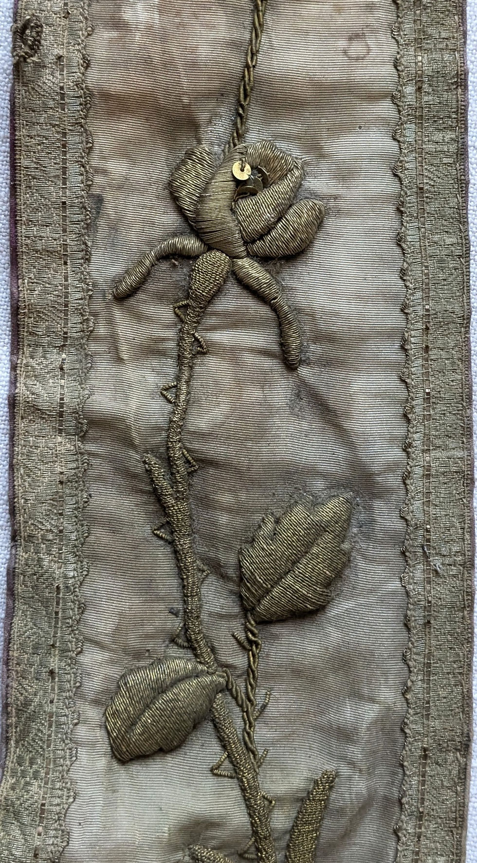 Thumbnail: Antique French Stola Gold Work Embroidery