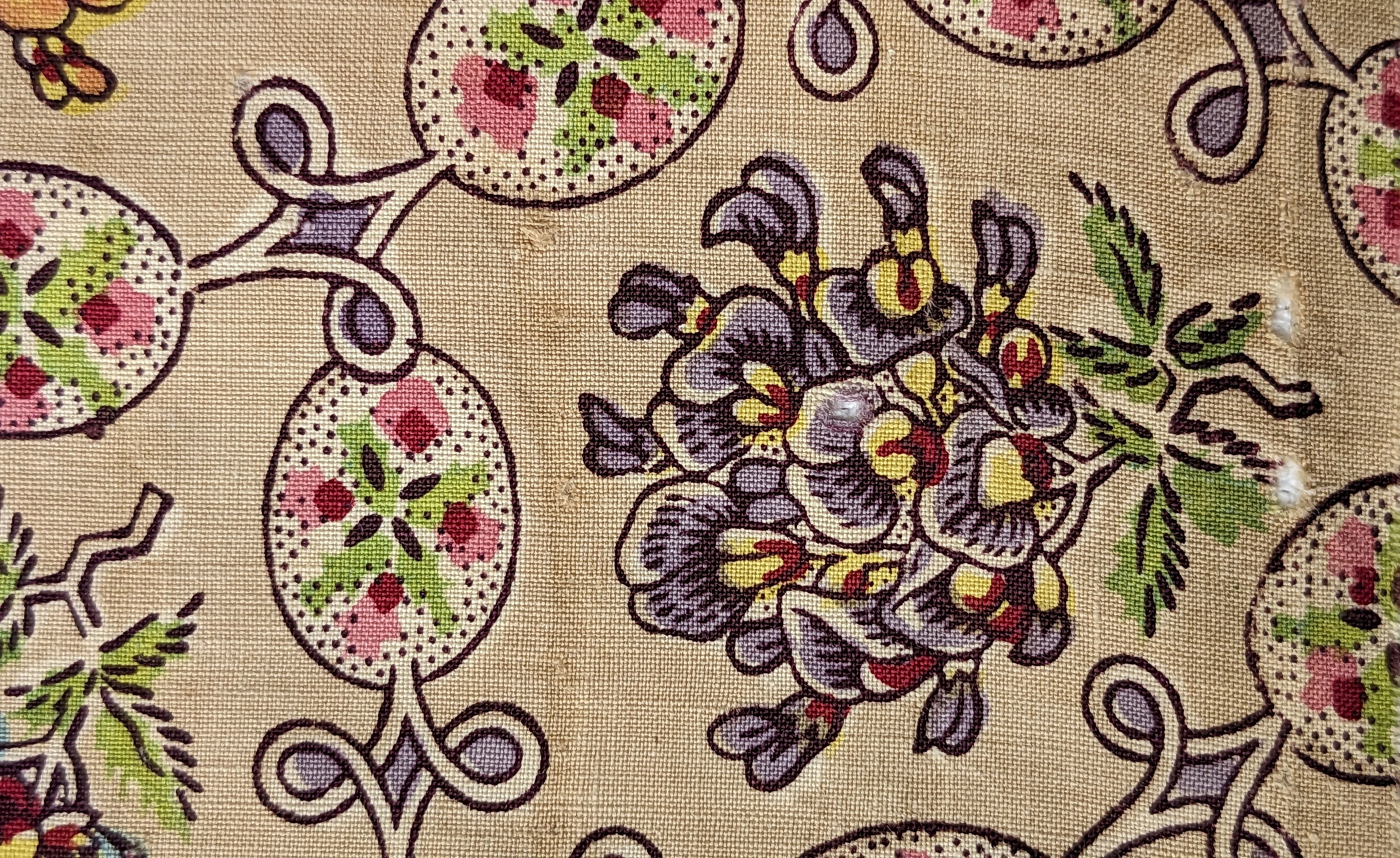 Pretty Design19th Century French Printed Cotton
