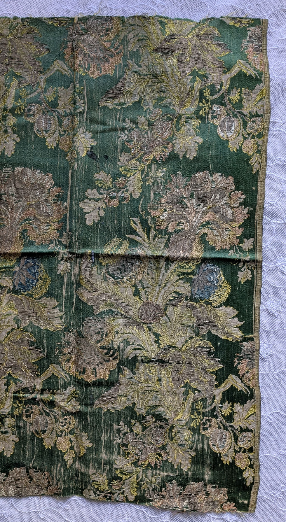 Thumbnail: An 18th Century French Silk Metallic Brocade