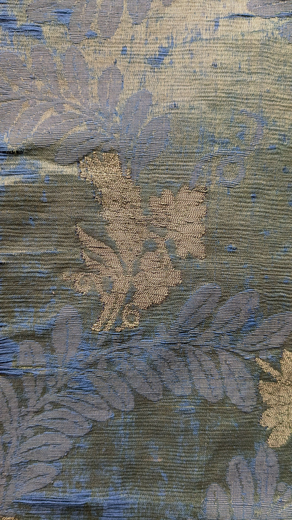 Thumbnail: Heavily Distressed 19th Century Silk & Metallic Brocade