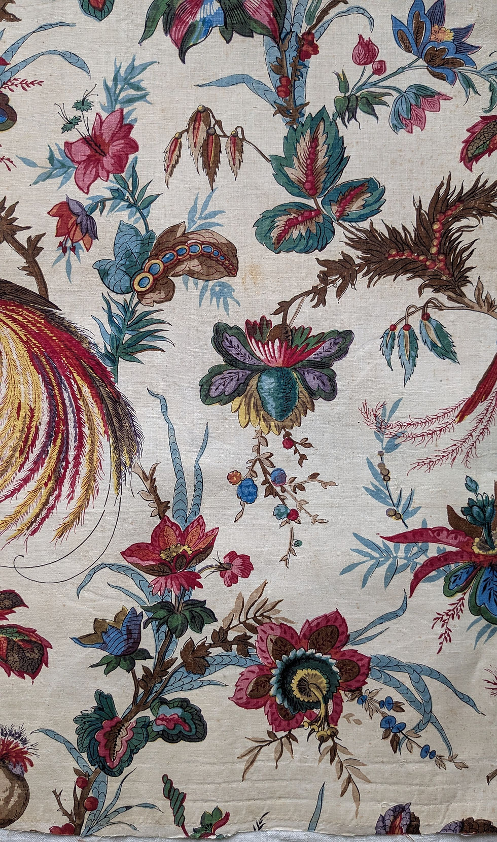 Thumbnail: A 19th Century French Cotton Block Print Florals & Birds