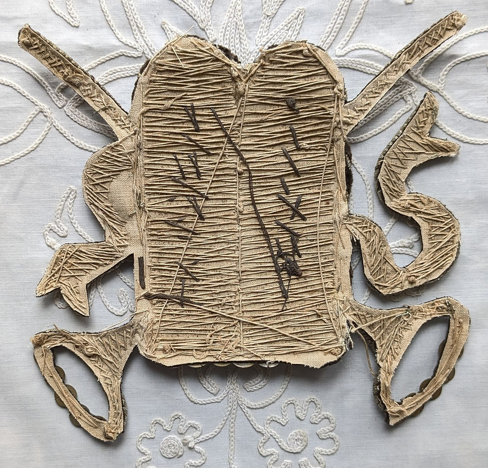 Thumbnail: A 19th Century French Silver Metallic Embroid. Ten Commandments