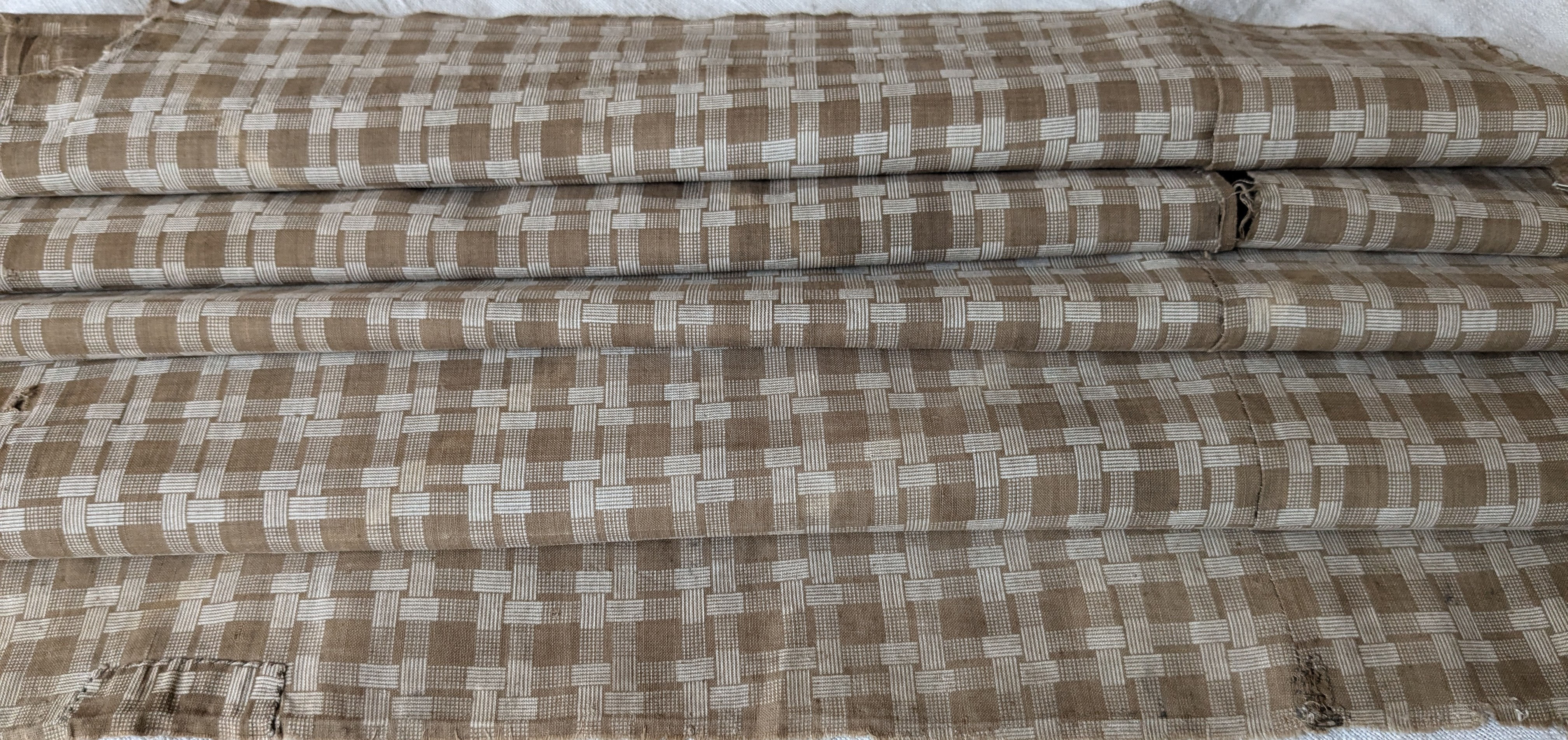 A 19th Century French Cotton Plaid