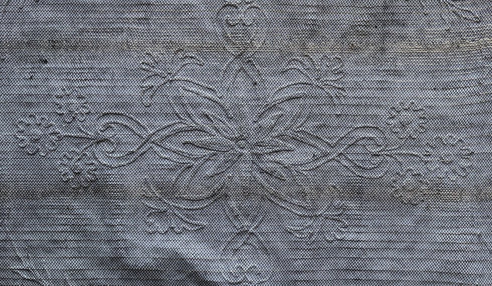 Thumbnail: Antique French Lame Fabric Lines of Gold Metallic Thread