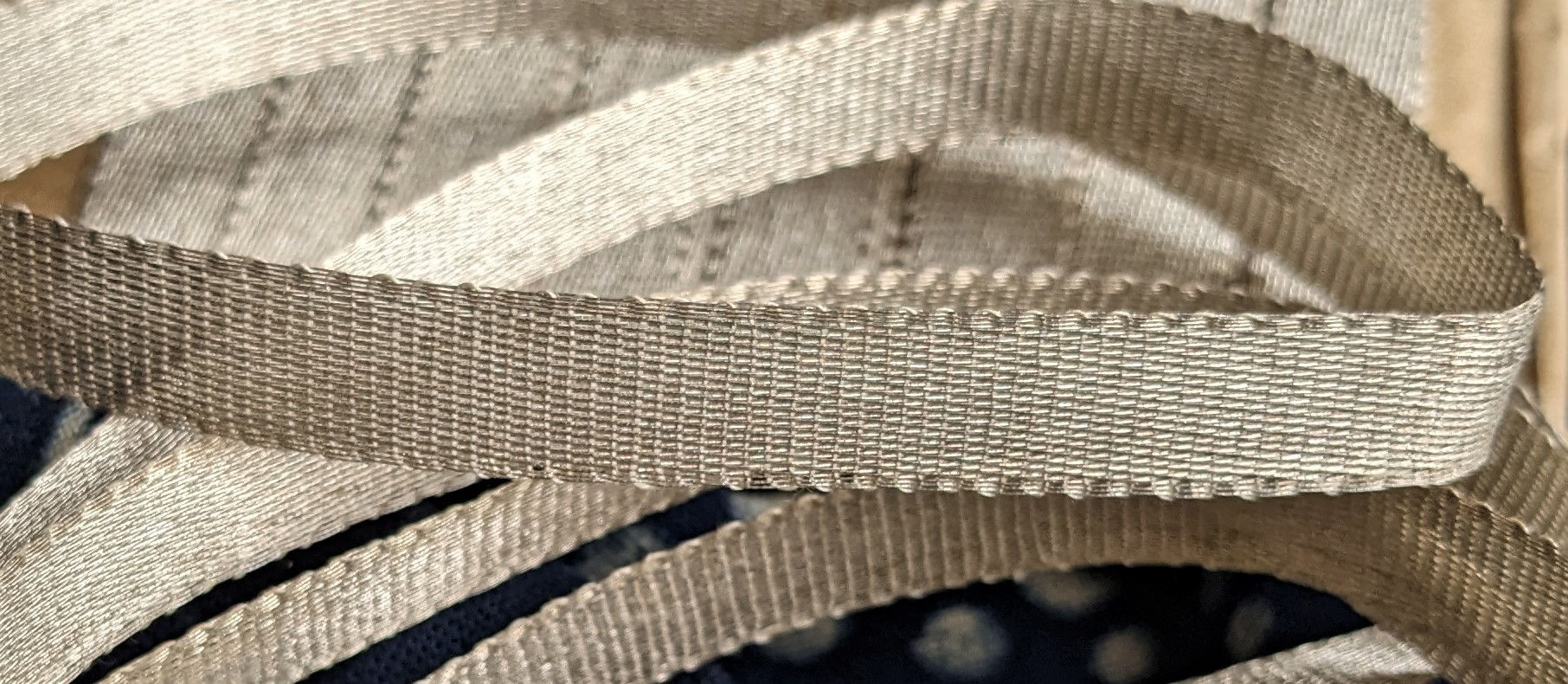 Antique Silver Metallic MeshLame Ribbon French 8 mtrs