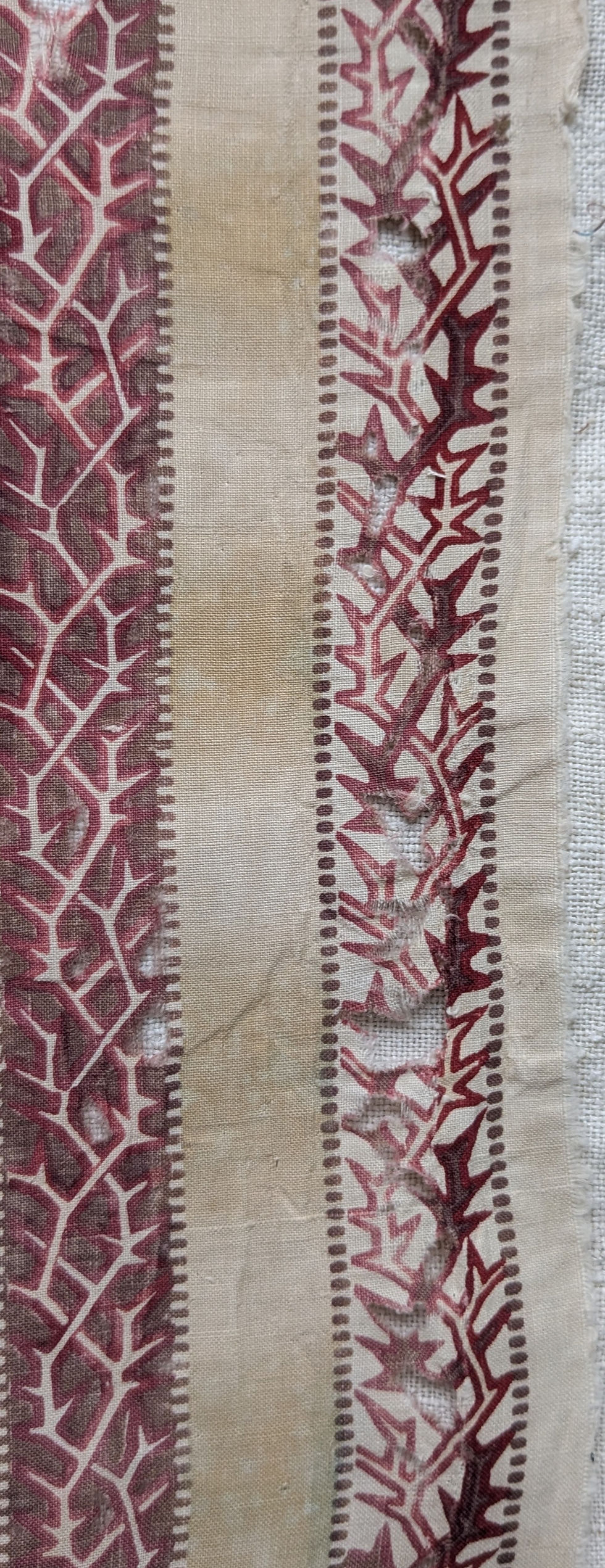 Thumbnail: Early 19th Century French Roll/Block Print Cotton Fabric