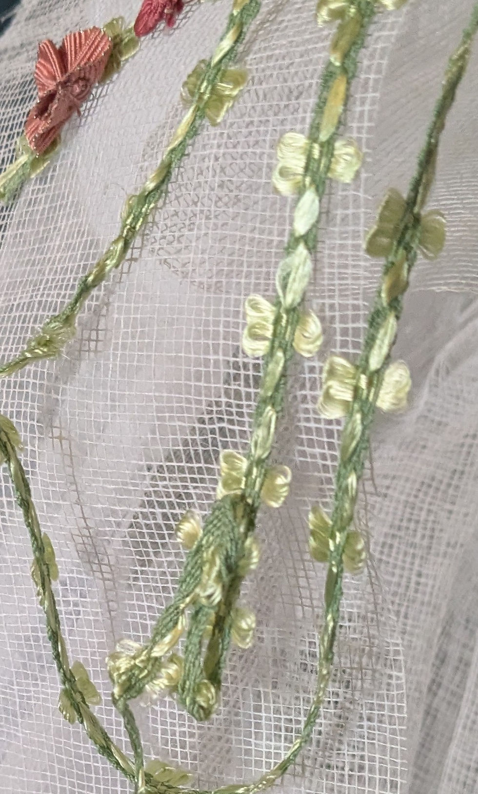 Thumbnail: Vintage French Rococo Trim Pastel Green 1d