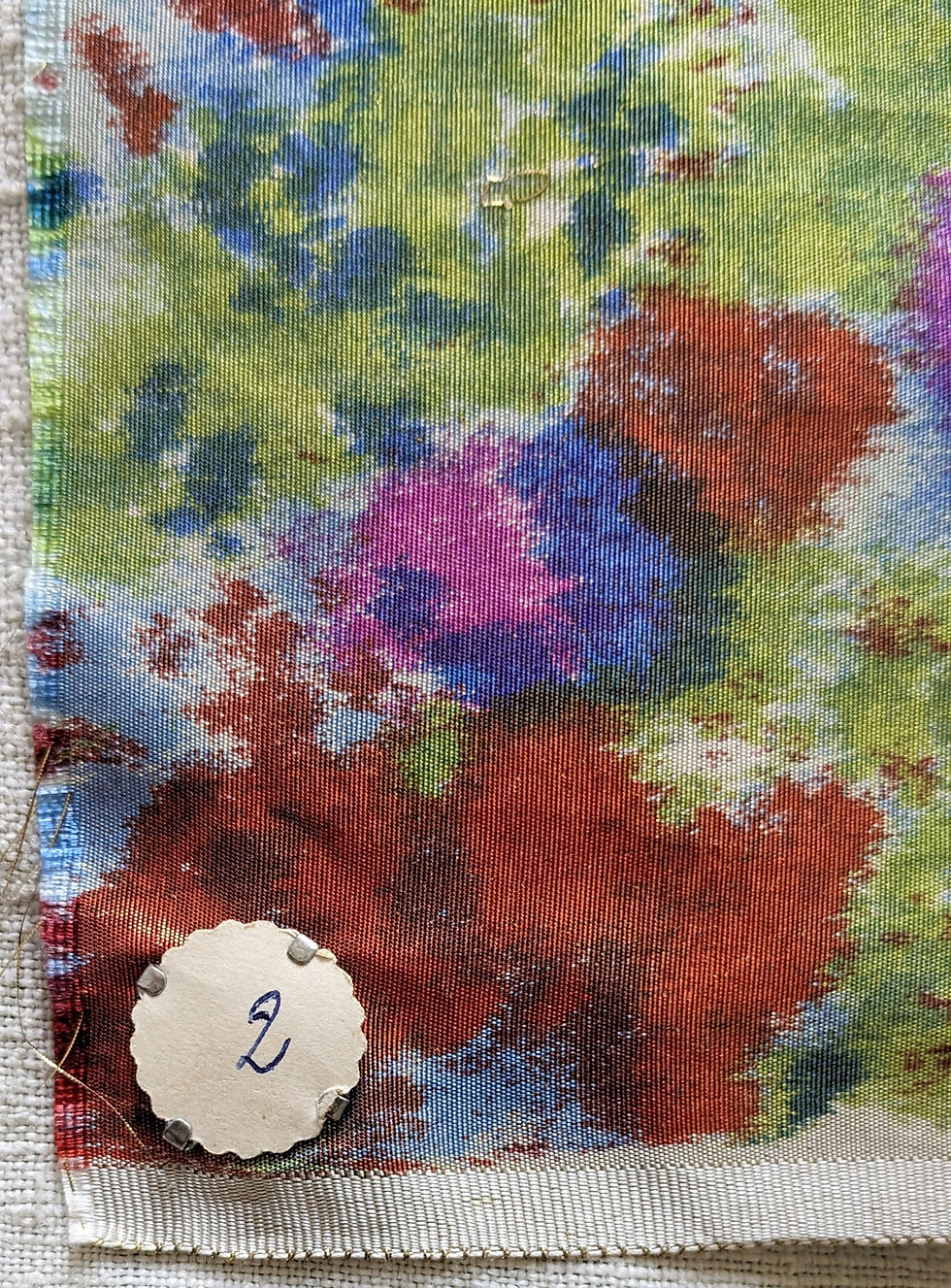 Thumbnail: Mid 20th Century Lyon Silk & Metallic Lame Sampler 4 Pieces Mottled