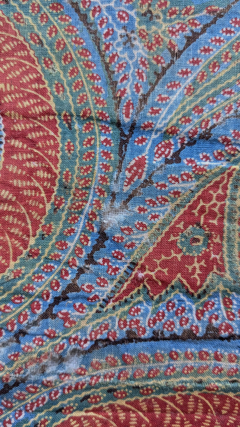 Thumbnail: A 19th Century French Block Print Cotton Stylized Paisley