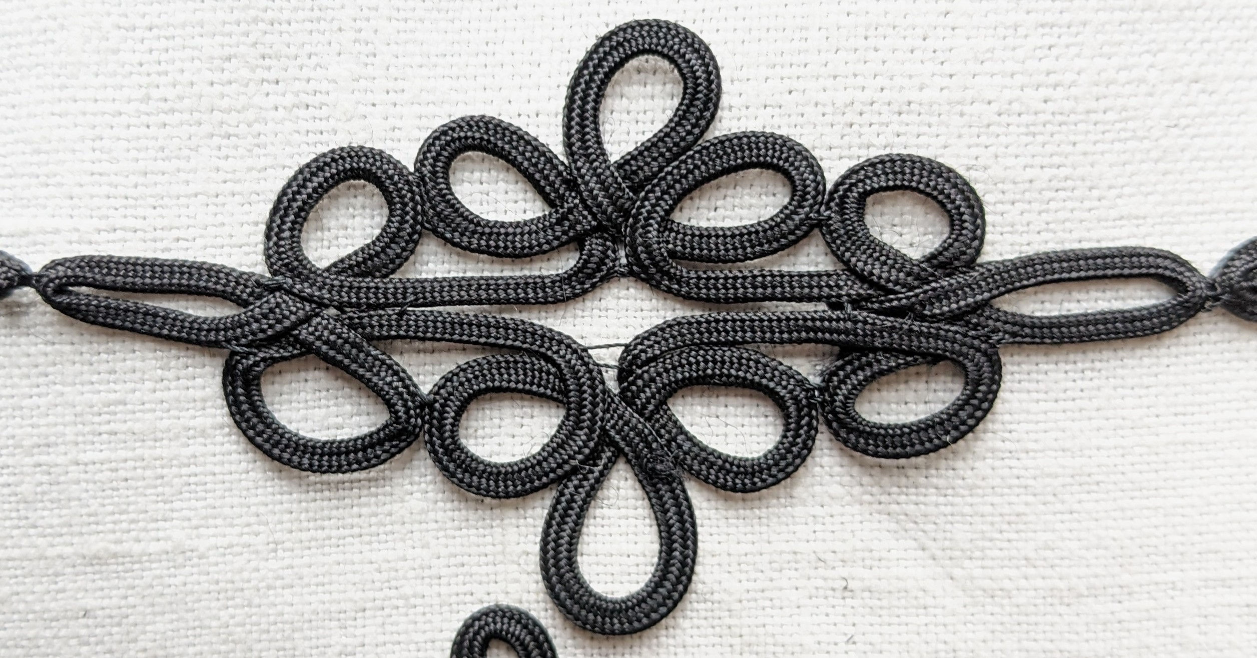 Victorian Period French Black Applique Trim
