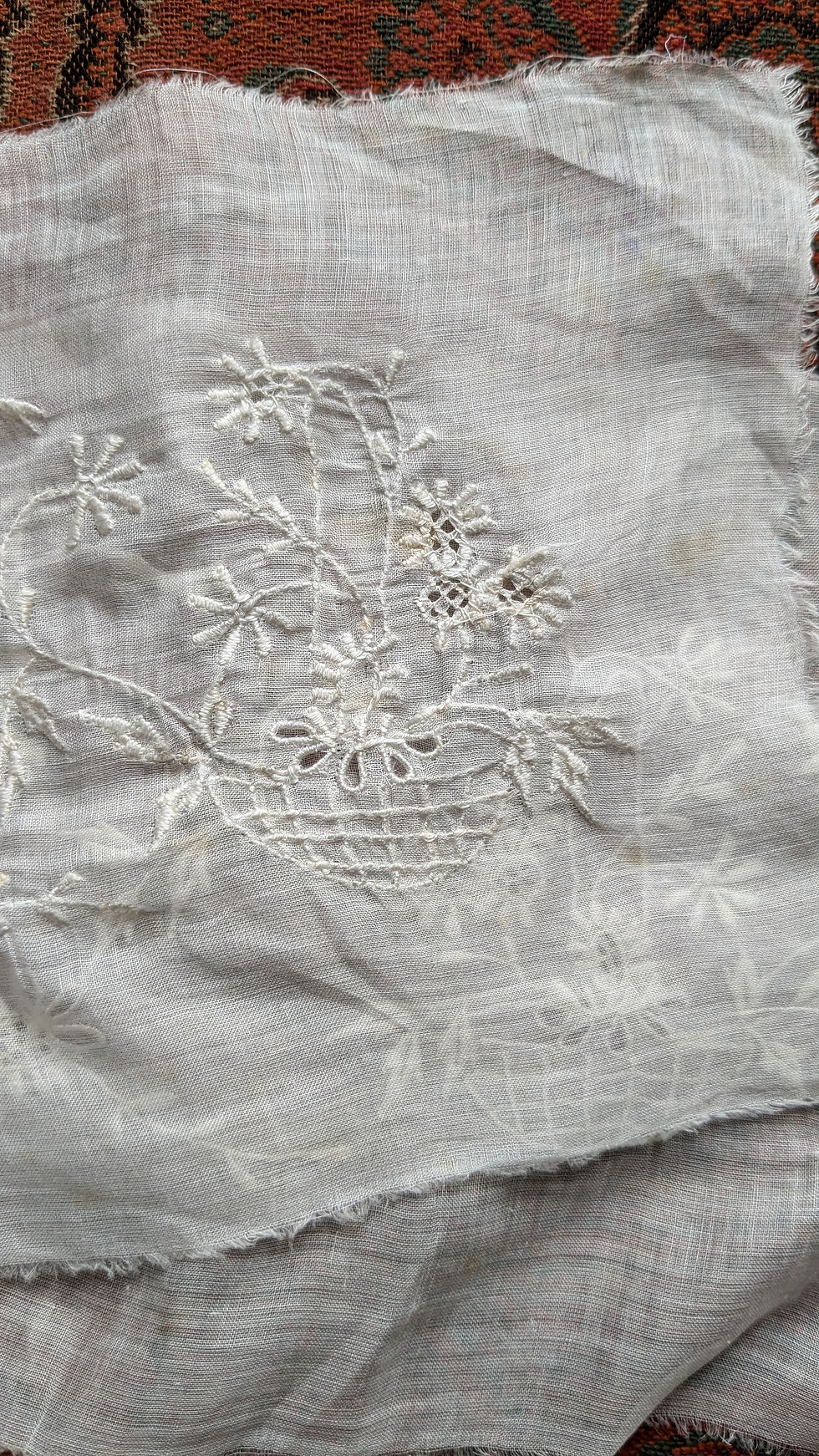 Thumbnail: Late 1800's Early 1900's French Embroidery White on White