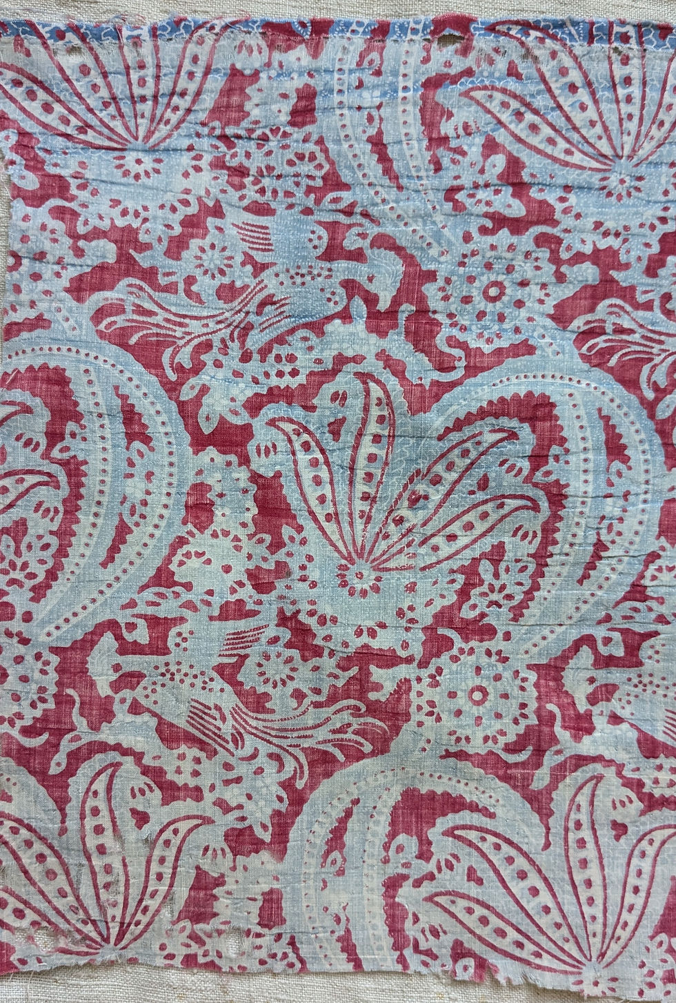 Thumbnail: Early to Mid 1800's French Block Print Fabric