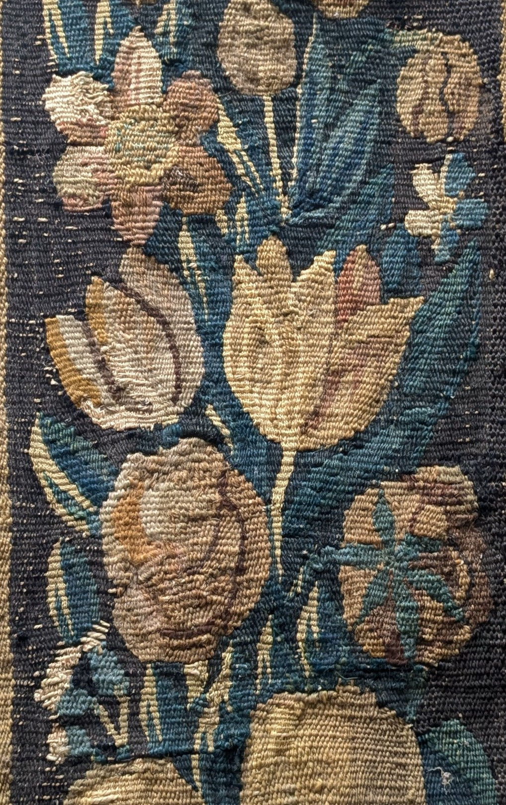 An 18th Century French Tapestry Border Tulips Fruit 2 mtrs +