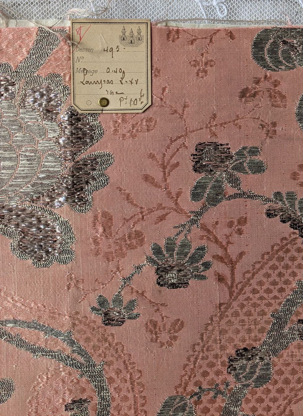 Thumbnail: An 18th Century French Silk Metallic Brocade