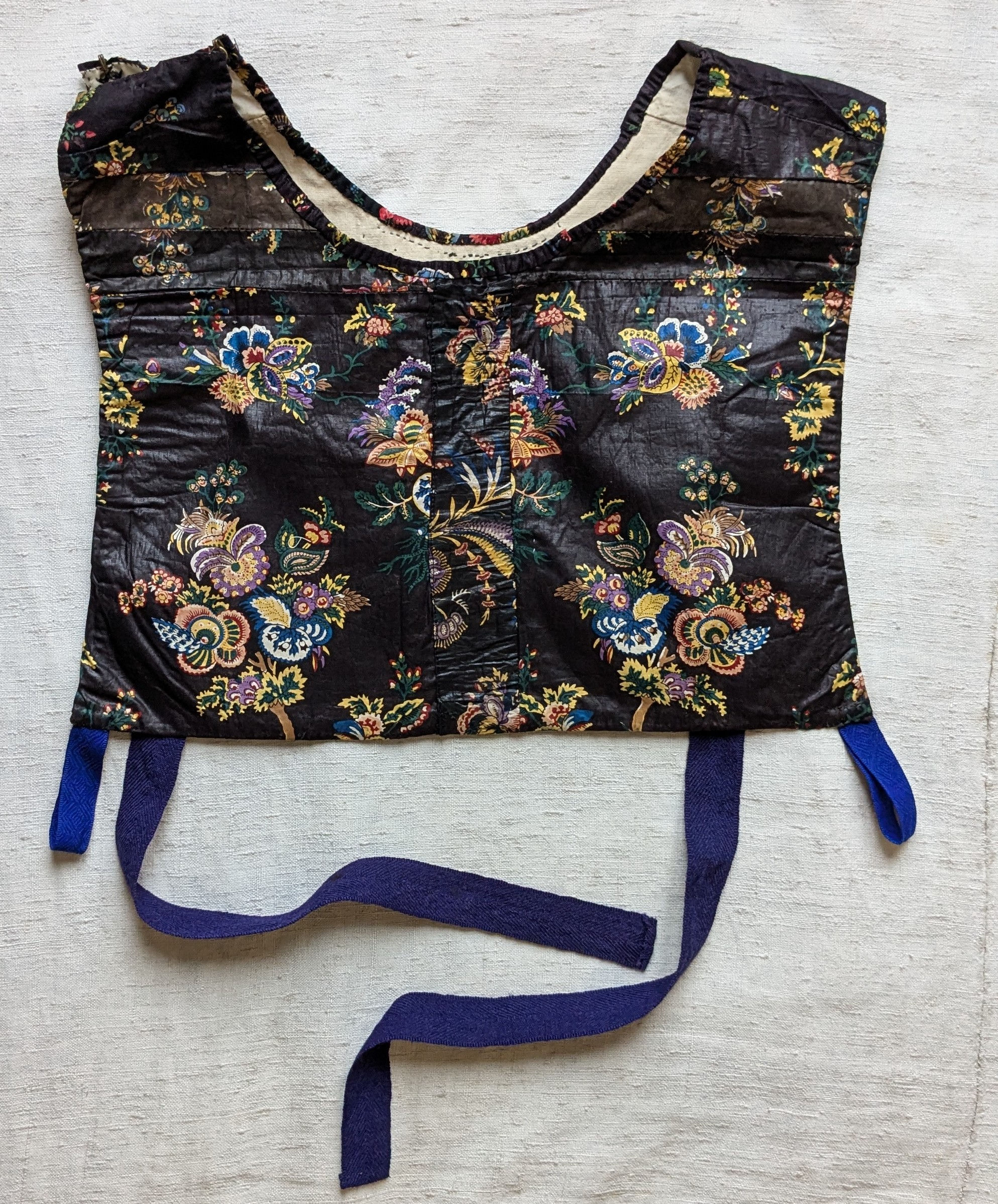 Antique Chintz Breast Plate(Borstlap) Late 1800's