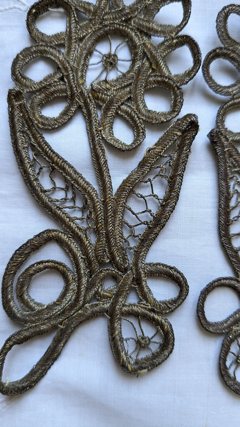Thumbnail: Early 100's French Gold Metallic Appliques