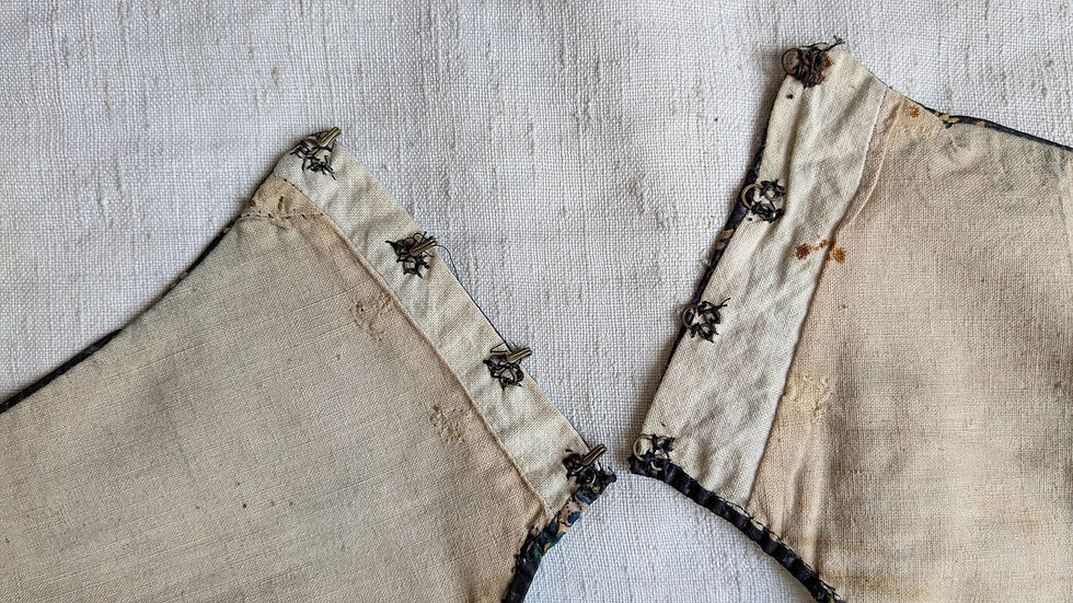 Thumbnail: Antique Chintz Breast Plate(Borstlap) Late 1800's