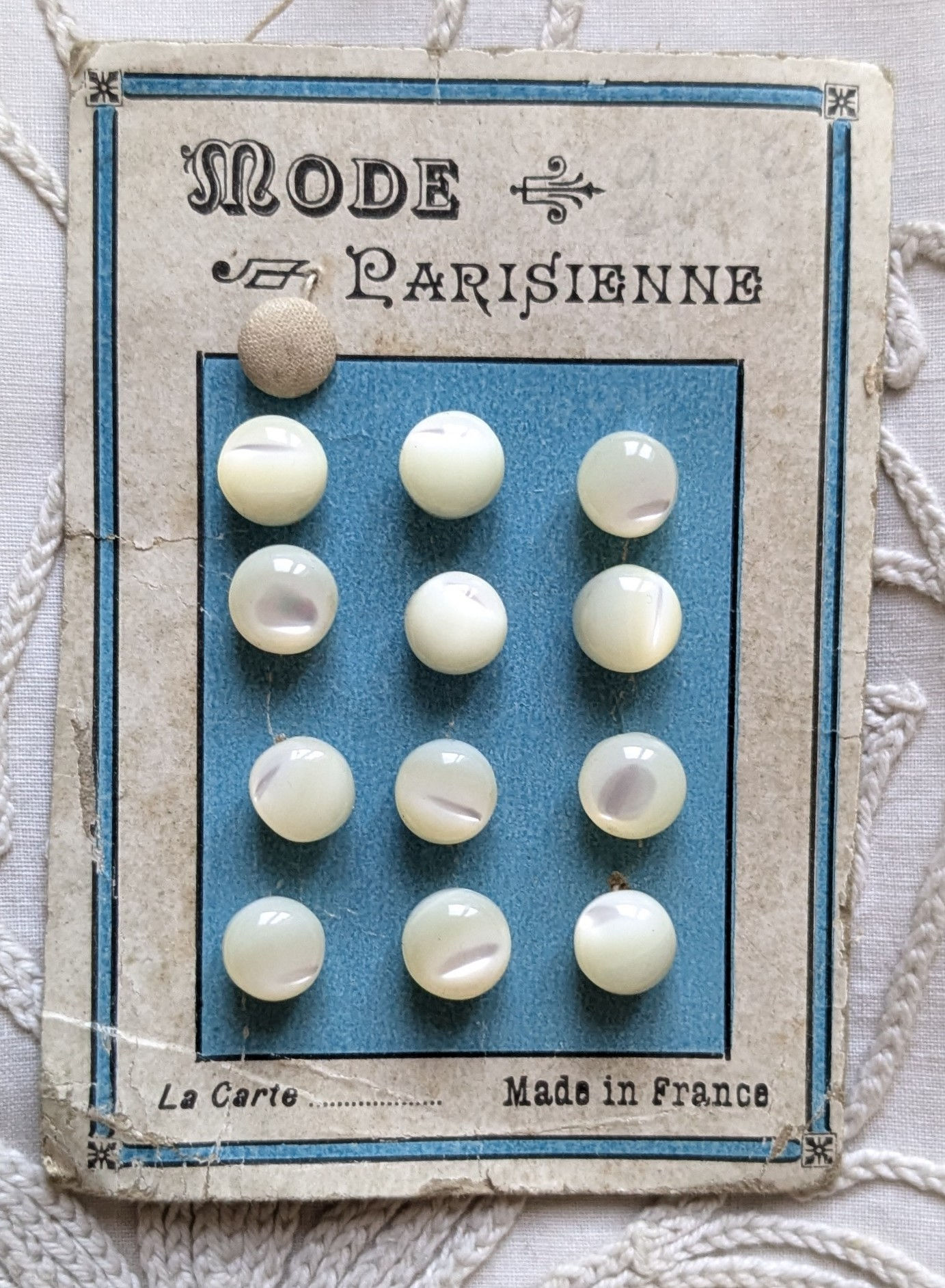 Full Card Pearly White Shoe/Dress Buttons