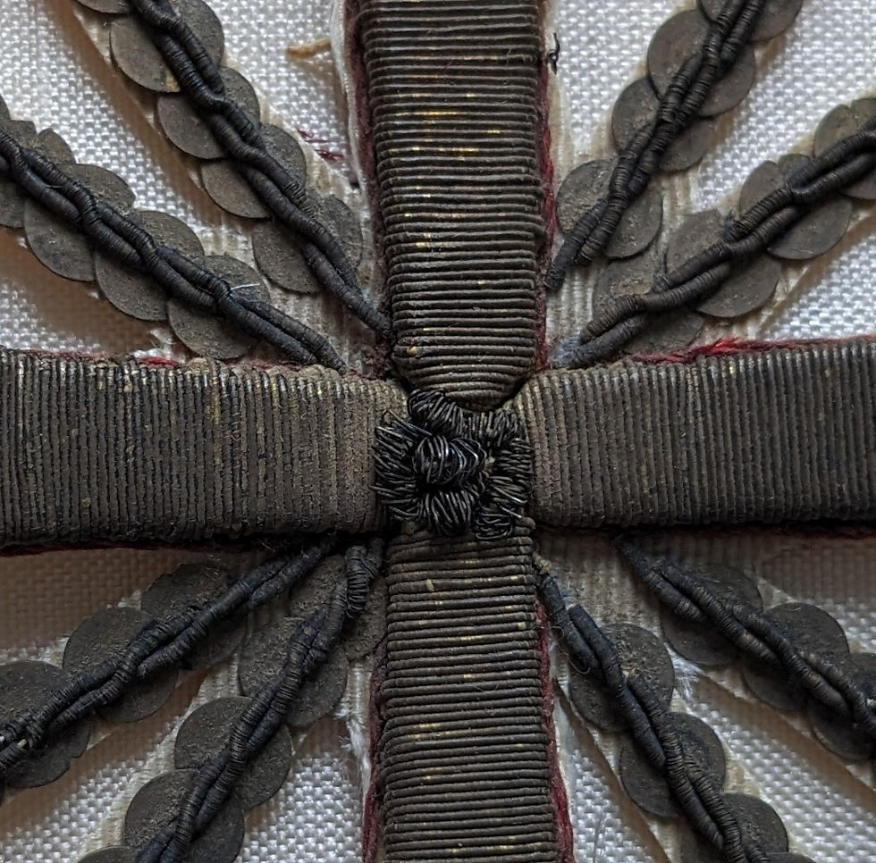 Thumbnail: Set of Two 19th Century French Metallic Cross Appliques