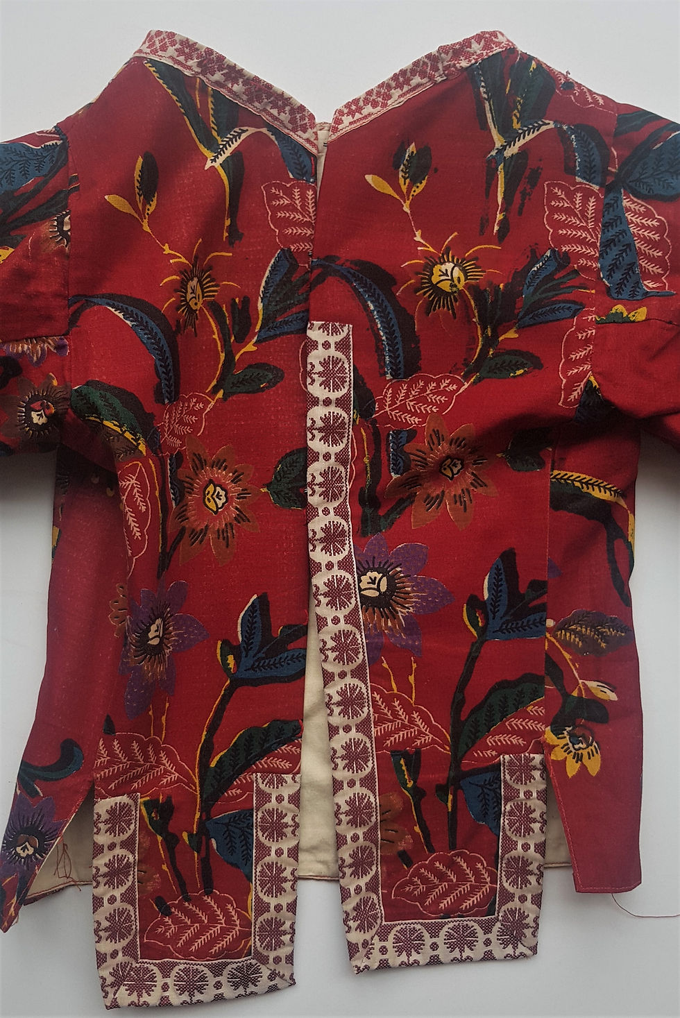 Thumbnail: Antique Dutch Childs Jacket from "Marken" Cotton Block Print