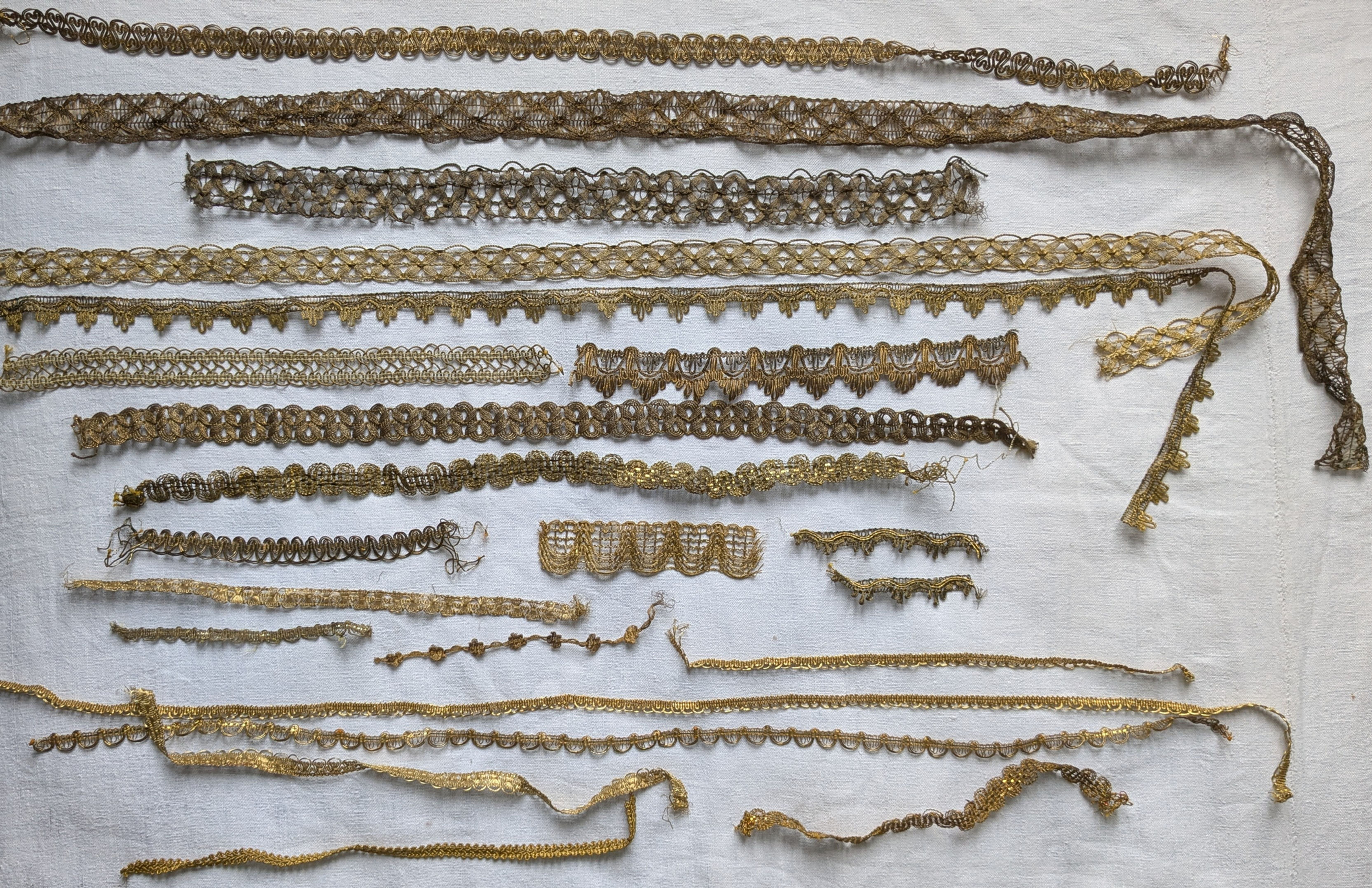 Mixed Lot French Gold Metallic Trims